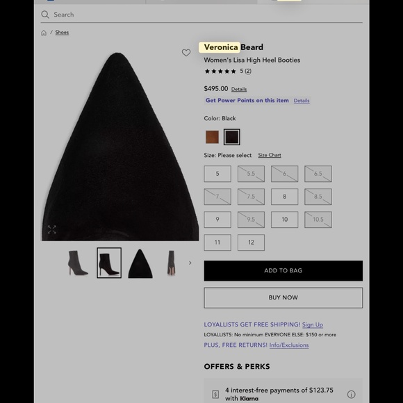 VERONICA BEARD “LISA” BLACK SUEDE BOOTIE - Picture 2 of 9